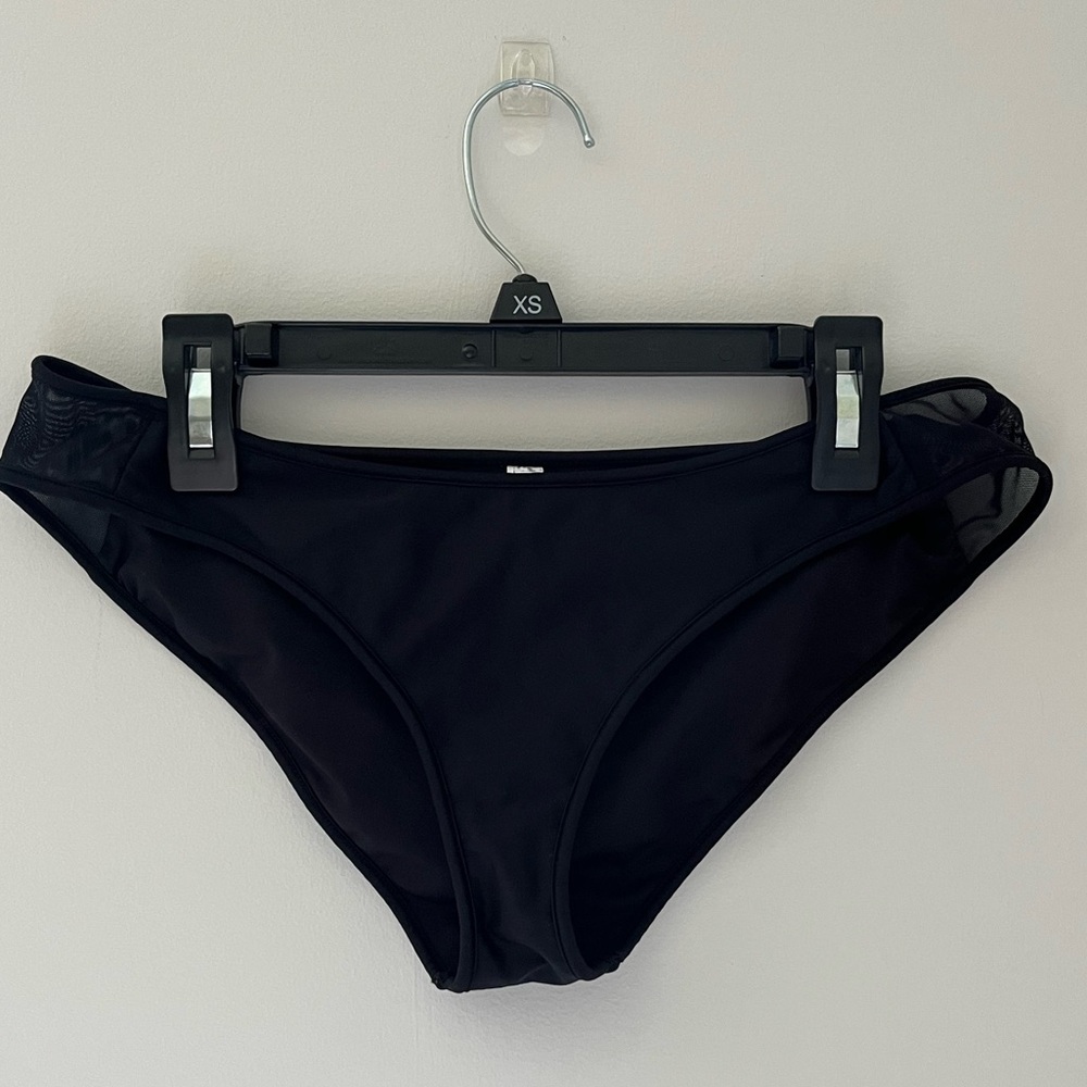 Fabletics Black Bathing Suit Bottom w Mesh Detail